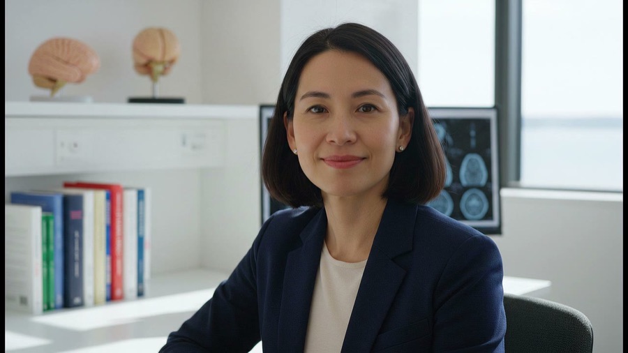 A neuroscientist in her lab