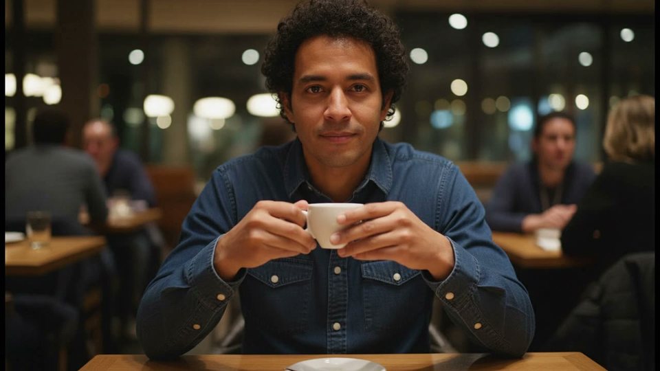A colleague in a café